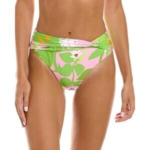 Trina Turk Womens Sz 10 La Palma High Waisted Floral Print Bikini Bottoms